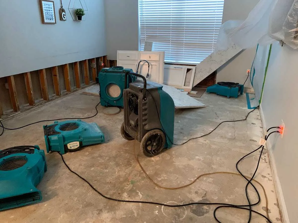 Dehumidifier in flood-cut room for Water Extraction & Removal in Eliot
